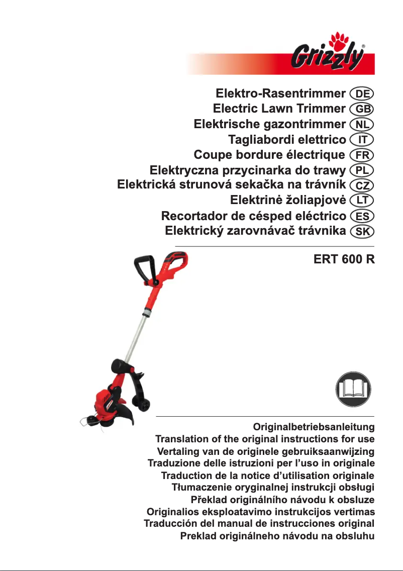 Page 1 of the manual User Manual Grizzly ERT600R
