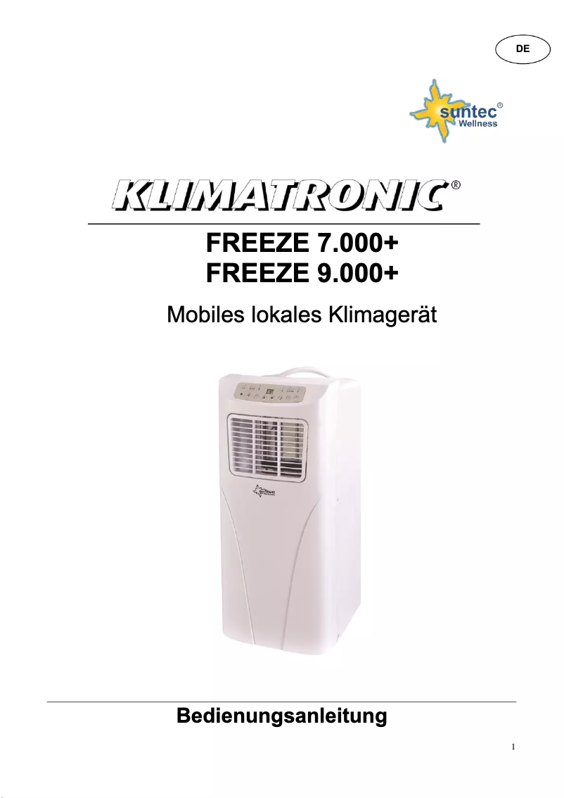 First page image of the manual for Klimatronic Freeze 7.000+