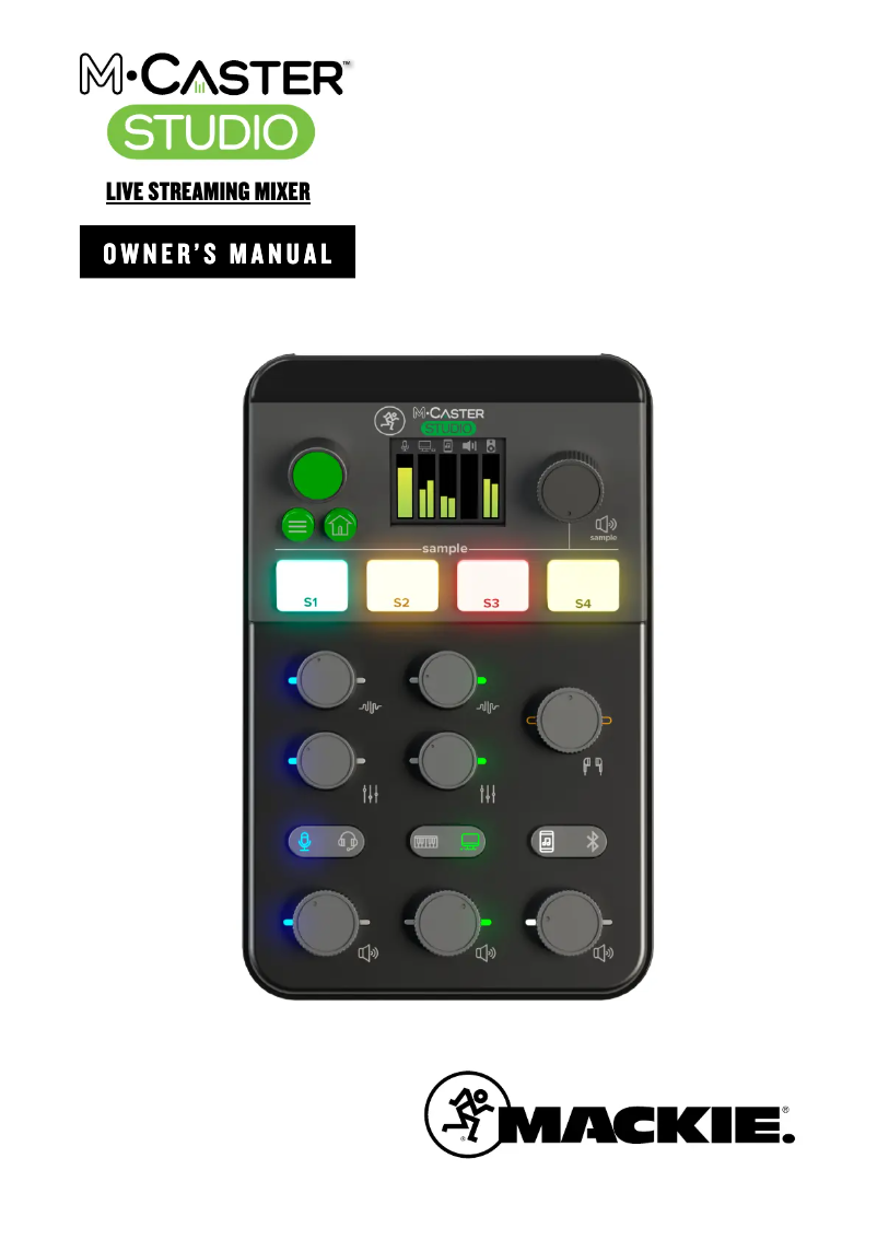 First page image of the manual for M-Caster Studio