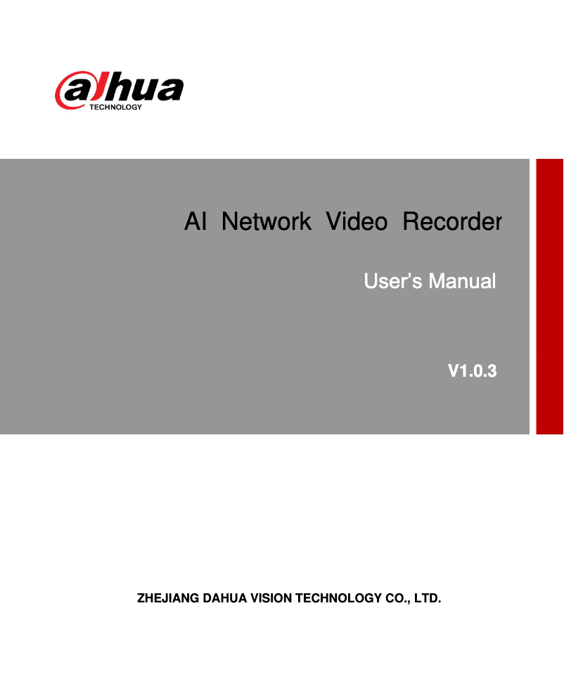 First page image of the manual for Pro DHI-NVR5216-16P-I