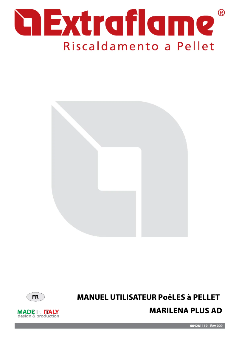 First page image of the manual for Marilena Plus AD