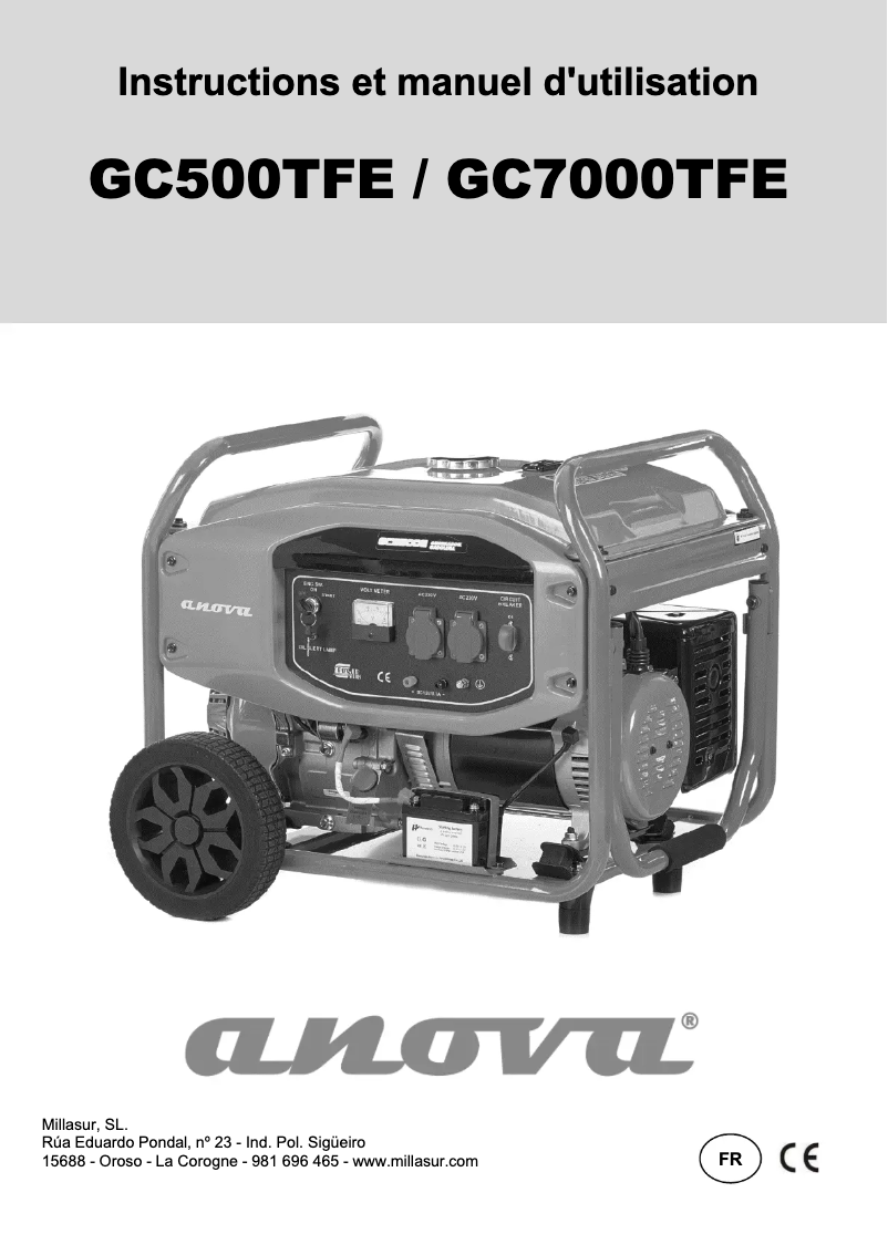 First page image of the manual for GC5500TFE