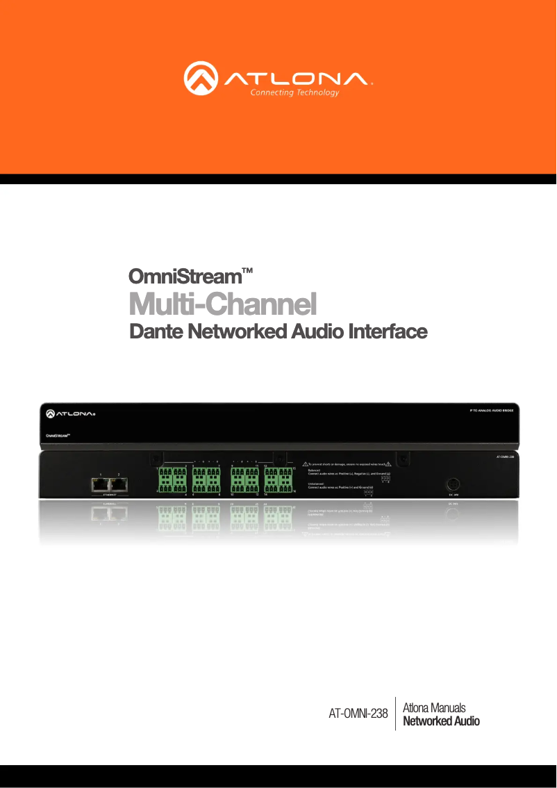 Page 1 de la notice Manuel utilisateur Atlona AT-OMNI-238