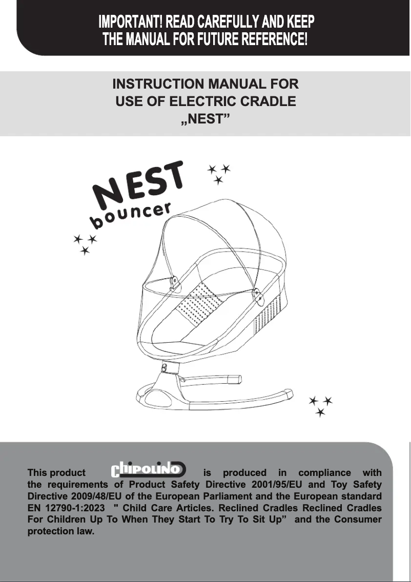 Page 1 of the manual User Manual Chipolino Nest