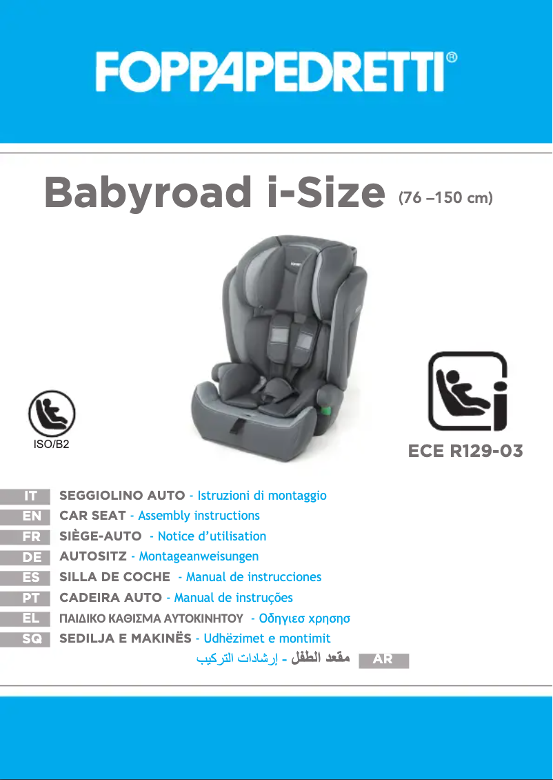 Page 1 of the manual User Manual Foppapedretti Babyroad i-Size