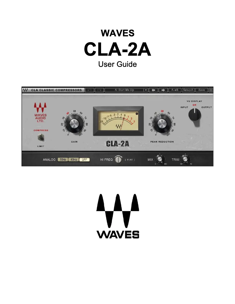 First page image of the manual for CLA-2A