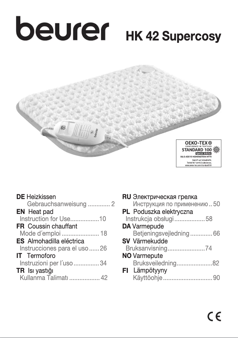 Page 1 of the manual User Manual Beurer HK 42