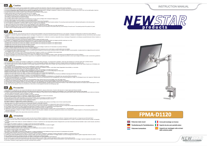First page image of the manual for FPMA-D1120