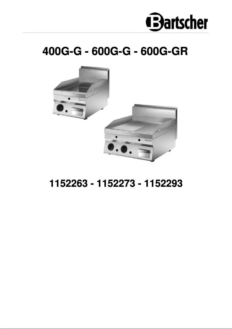 First page image of the manual for 400G-G