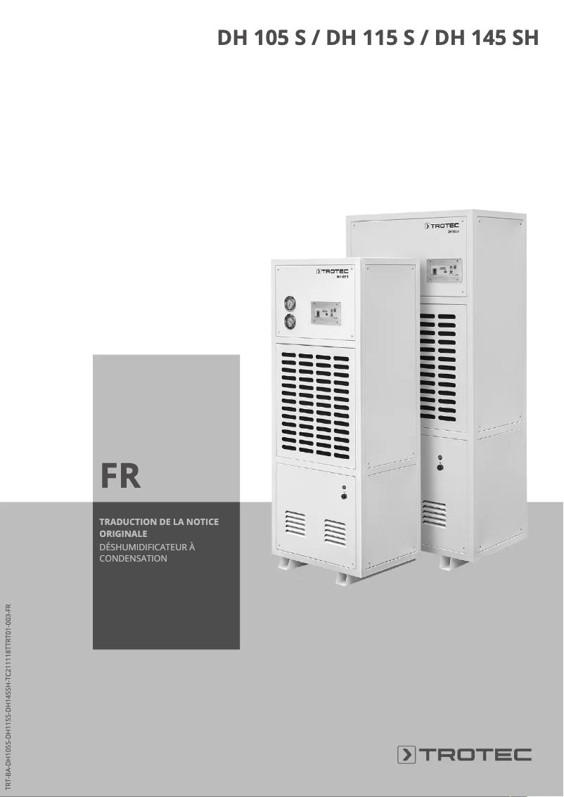 First page image of the manual for DH 105 S