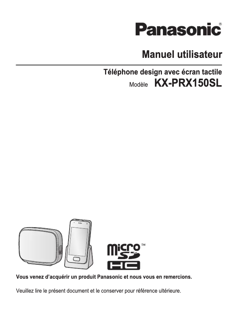 First page image of the manual for KX-PRX150SLB
