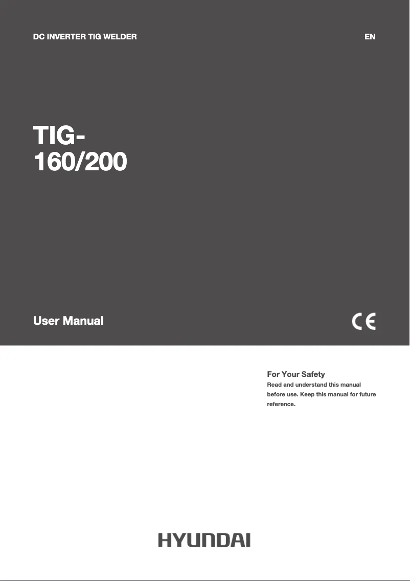 First page image of the manual for HYTIG-160