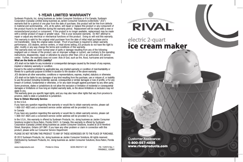 First page image of the manual for FRRVBK02