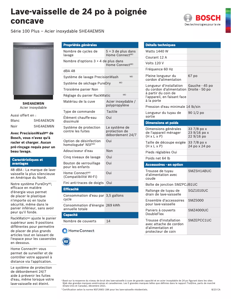 First page image of the manual for SHE4AEM5N