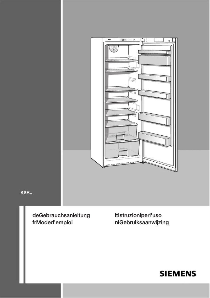 Page 1 of the manual User Manual Siemens KS38RA01