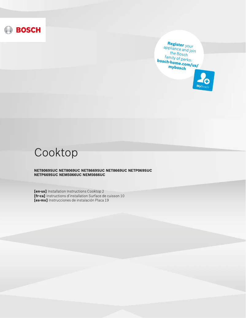 Page 1 of the manual Installation Guide Bosch NET8669SUC