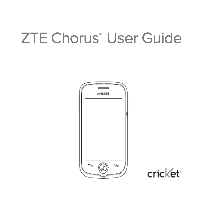 Page 1 of the manual User Manual ZTE Chorus Cricket