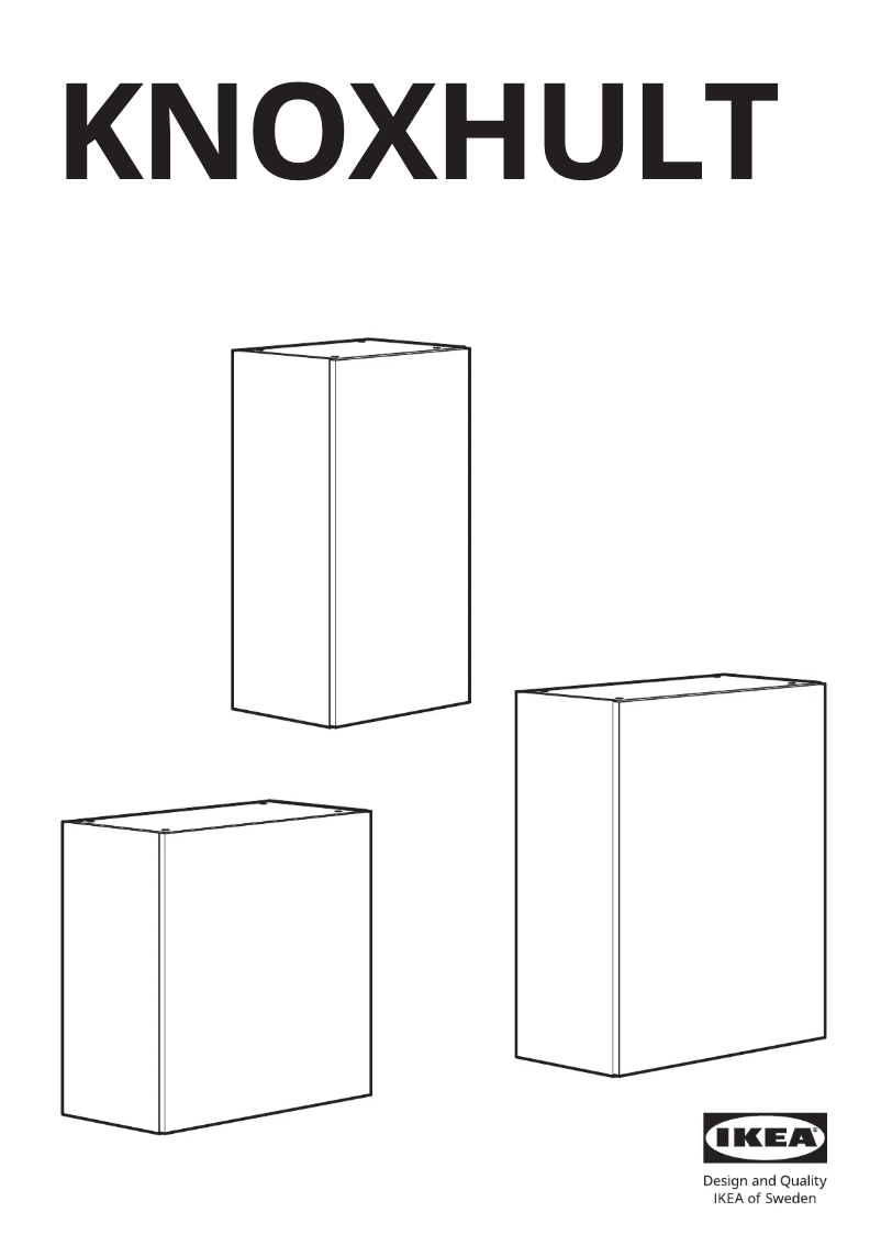 First page image of the manual for KNOXHULT 603.267.98