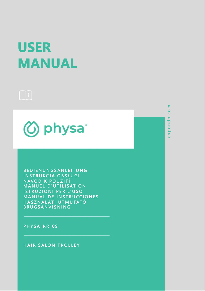 Page 1 of the manual User Manual Physa PHYSA-RR-09