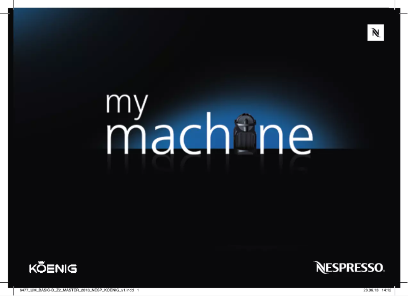 First page image of the manual for B03137 Inissia Nespresso