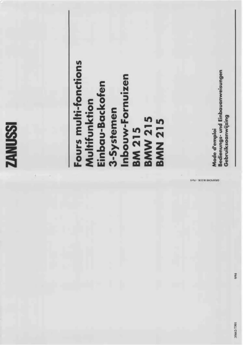 First page image of the manual for BM215