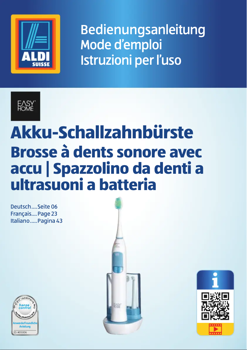 First page image of the manual for GT-TBs-01