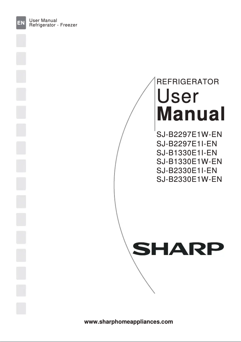 Page 1 of the manual User Manual Sharp SJ-B2330E1W-EN