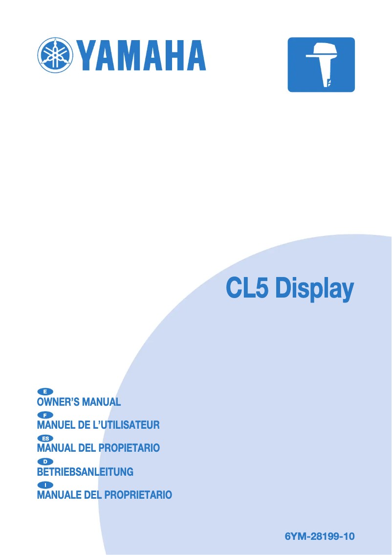 Page 1 of the manual User Manual Yamaha CL5 Display (2020)
