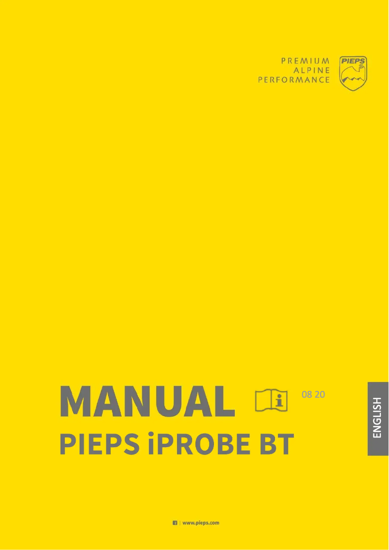 Page 1 of the manual User Manual Pieps iProbe BT