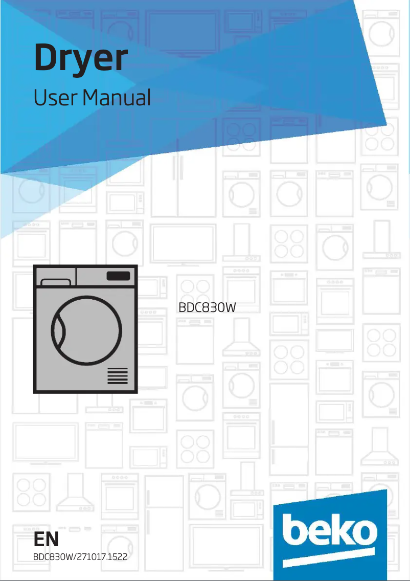 Page 1 of the manual User Manual Beko BDC830W