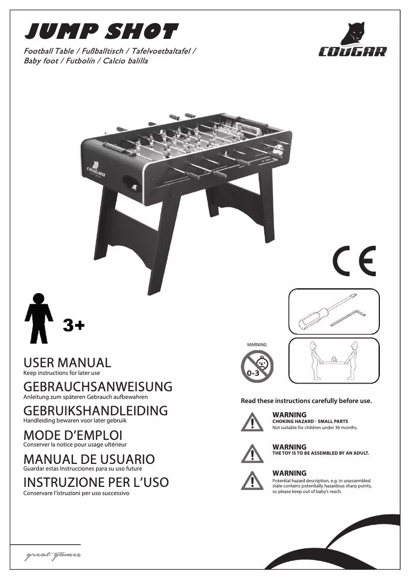 Page 1 of the manual User Manual Cougar Jump Shot