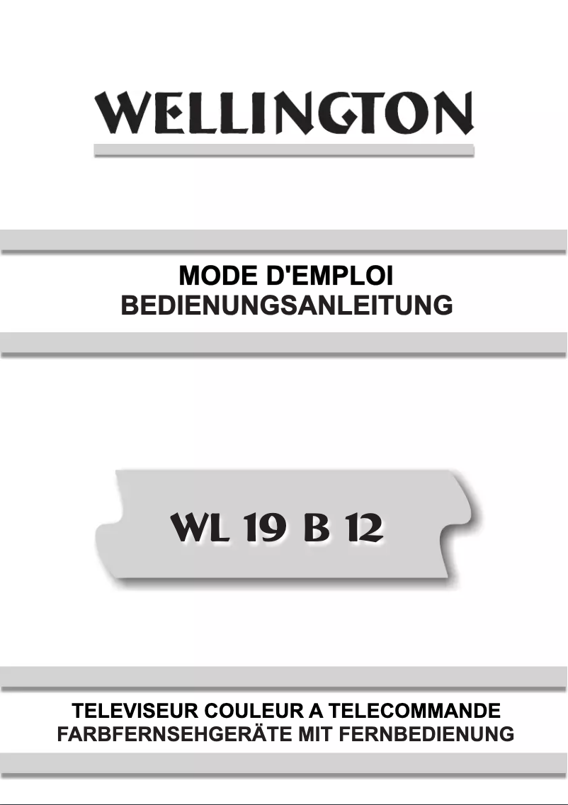 First page image of the manual for WL19B12