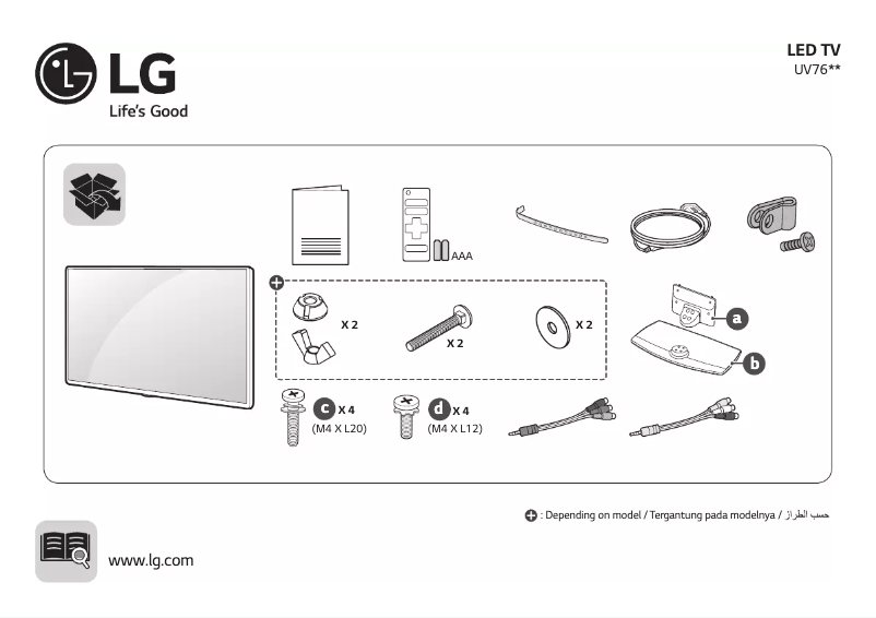Page 1 of the manual User Manual LG 43UV761H