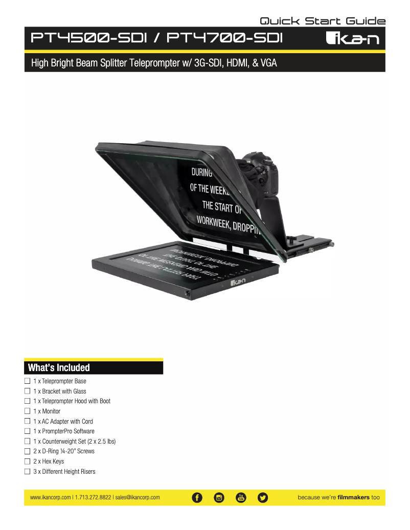 First page image of the manual for PT4700