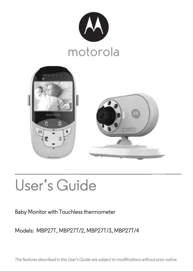 First page image of the manual for MBP27T-3
