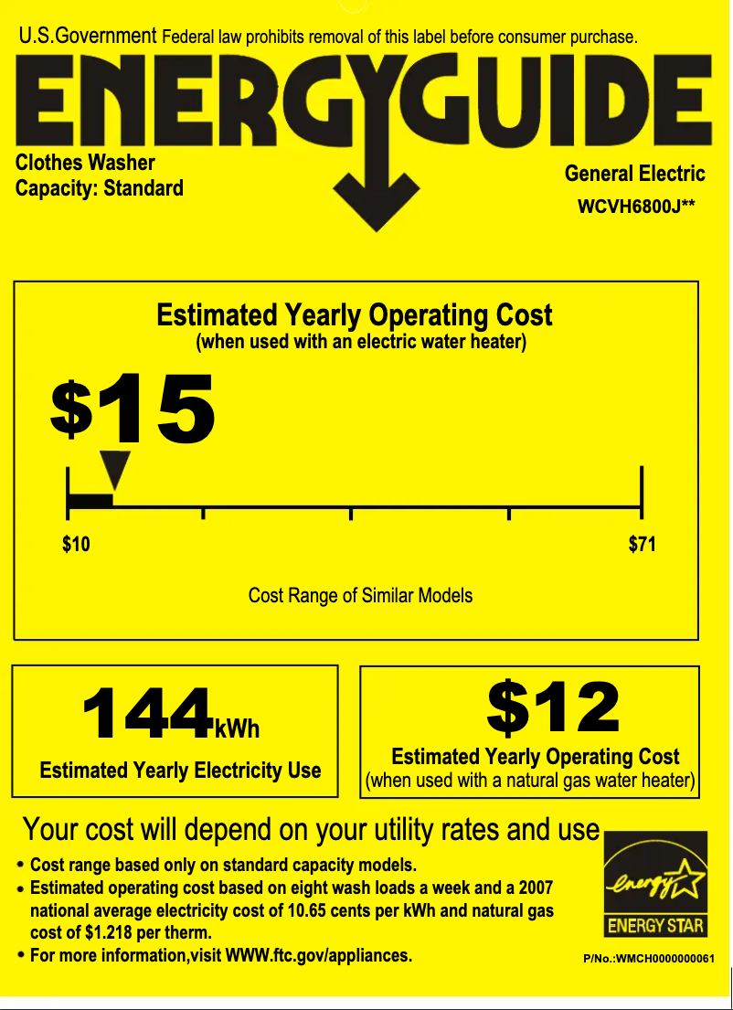 First page image of the manual for WCVH6800JMS