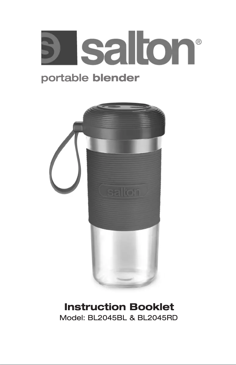 Page 1 of the manual User Manual Salton BL2045BL