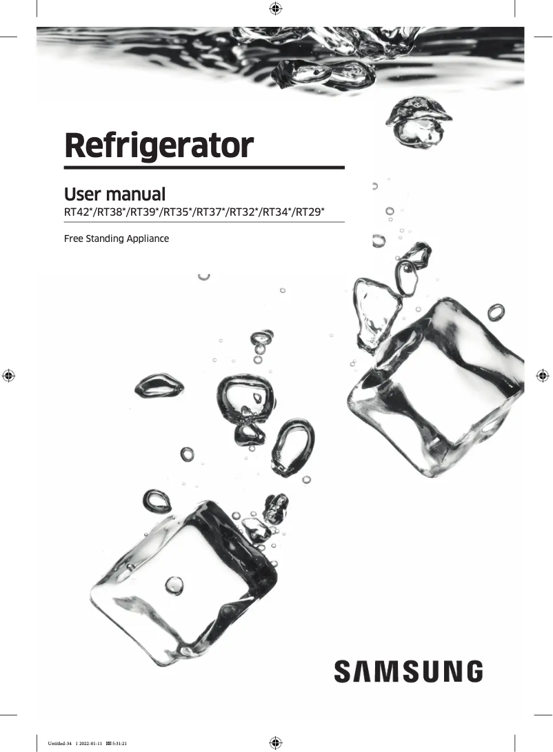 First page image of the manual for RT37K5532BS