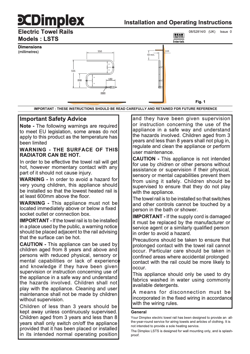 First page image of the manual for LSTS