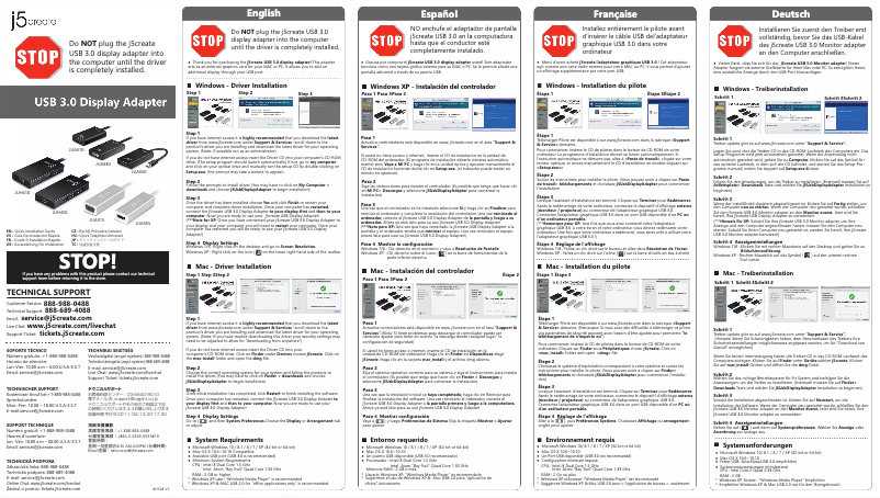 First page image of the manual for JUA350