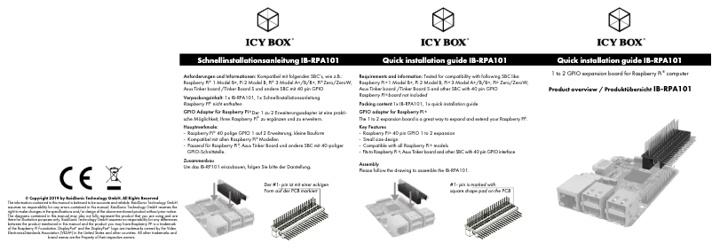 First page image of the manual for IB-RPA101