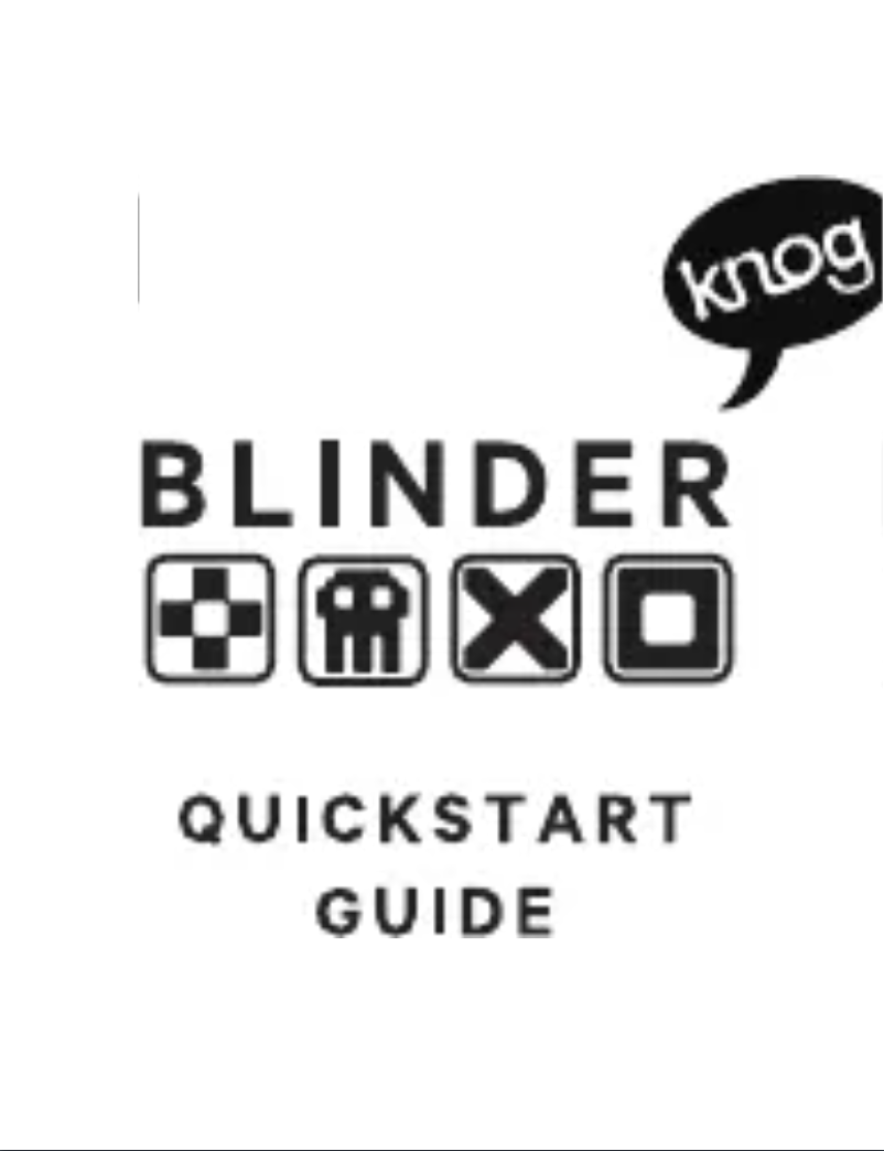 First page image of the manual for Blinder X
