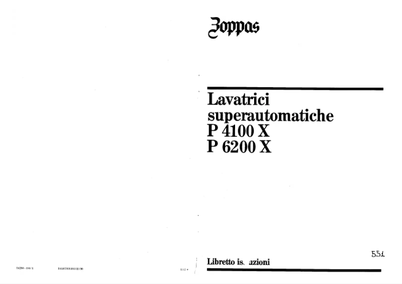 Page 1 of the manual User Manual Zoppas P4100X