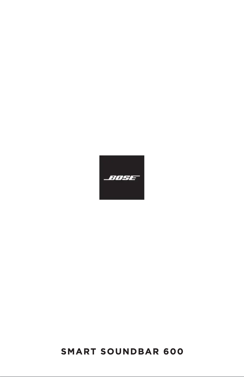 Page 1 of the manual User Manual Bose Smart Soundbar 600