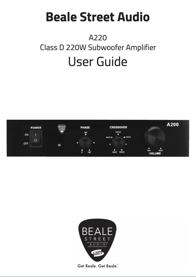 First page image of the manual for A220