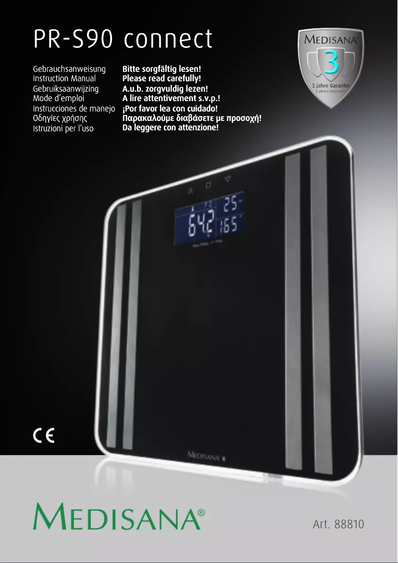 Page 1 of the manual User Manual Medisana PR-S90 Connect