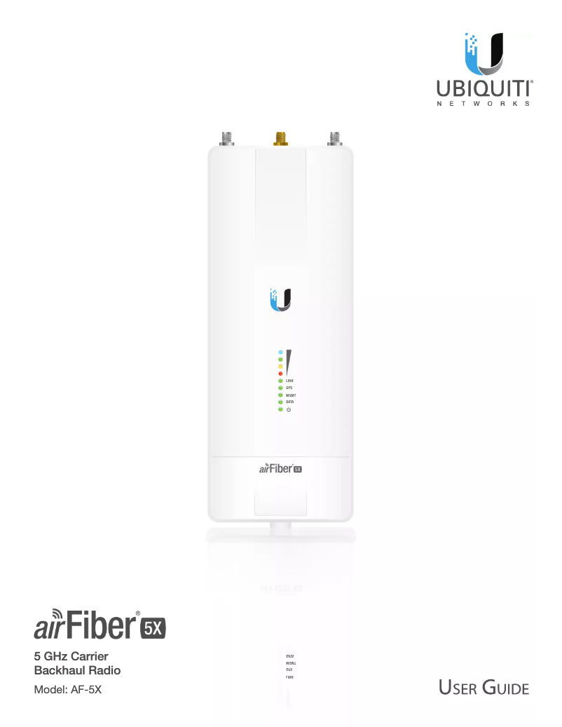 First page image of the manual for airFiber 5X