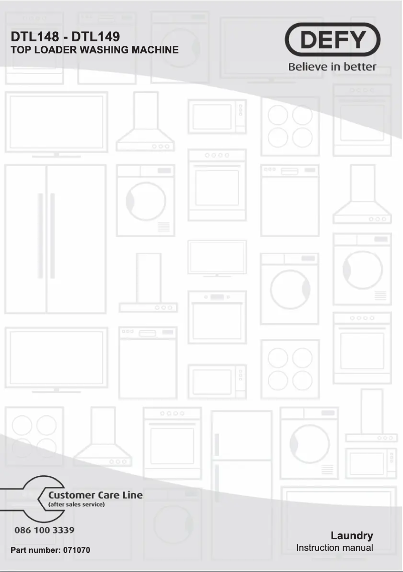 Page 1 of the manual User Manual Defy DTL 149