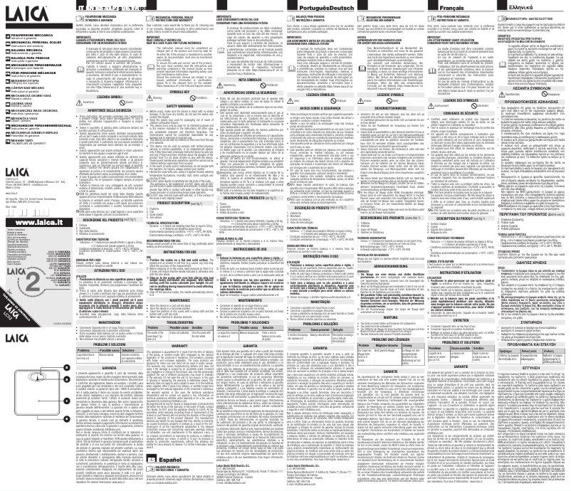 Page 1 de la notice Manuel utilisateur Laica PS2015