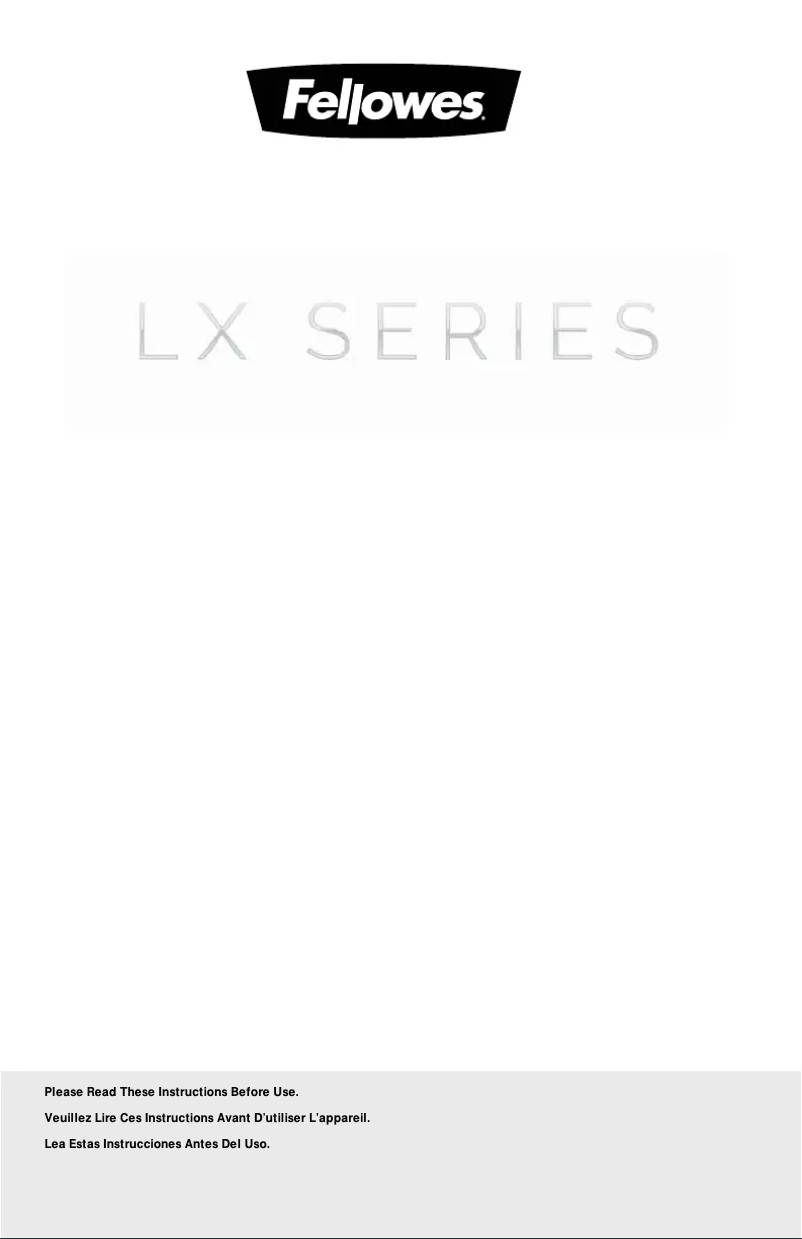 First page image of the manual for Powershred LX180